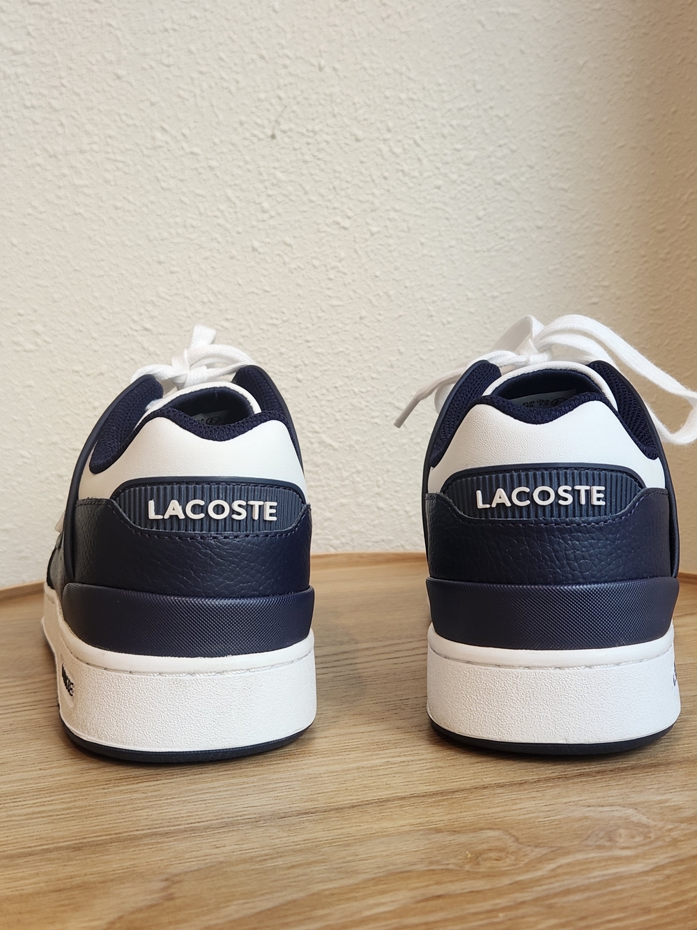 Lacoste Court Cage Navy & White Low-Top Leather Sneakers - Picture 3 of 9